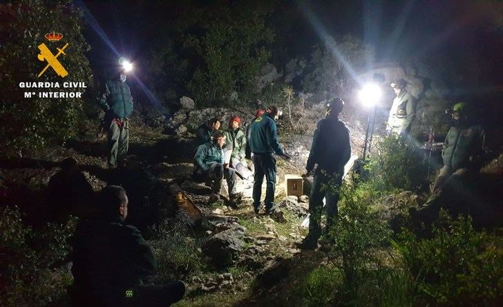 La Guardia Civil rescata el cuerpo sin vida del espeleólogo fallecido en Riópar