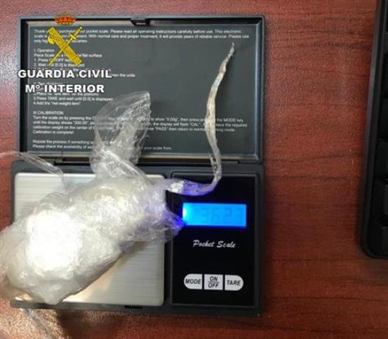 Detenida una persona por tráfico de drogas y llevar encima 37 gramos de cocaína en Corduente (Guadalajara)