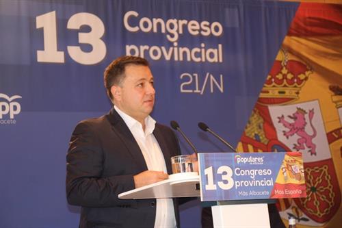 Manuel Serrano, presidente del PP de Albacete con el 98,08 por ciento de los votos