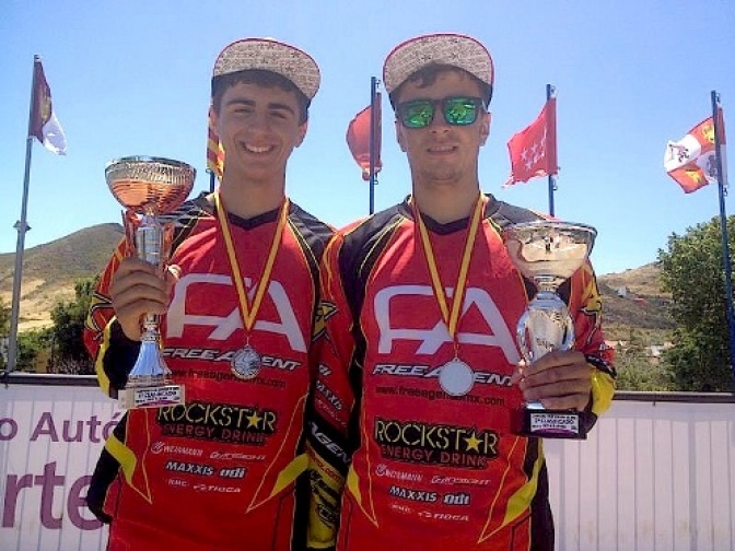 Alex y Javi García, subcampeones de España de BMX en Tenerife