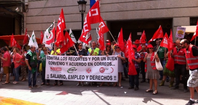 Masivo seguimiento de la Huelga general de Correos en Albacete y el resto de la región