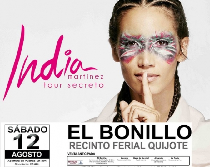 India Martínez, concierto estrella de la feria y fiestas 2017 en El Bonillo