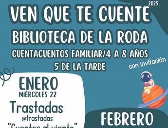 La biblioteca de La Roda lanza el programa Ven que te cuente con cuentacuentos gratuitos para niños