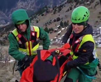 Montañero de Albacete lesionado en tobillo durante excursión en el Pico Liena