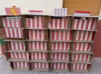 La Guardia Civil detiene a un hombre en Chinchilla de Montearagón con 200.000 cigarrillos de contrabando