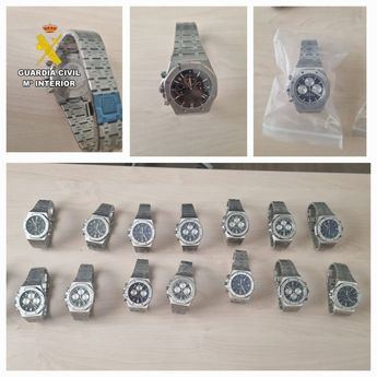La Guardia Civil de Albacete investiga a un hombre por poseer 40 relojes falsificados valorados en 240.000 euros