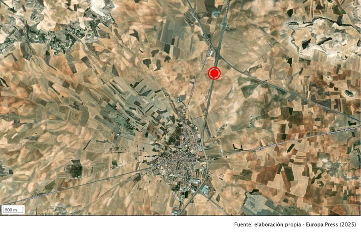 Accidente en la A-4: Colisión entre caravana y turismo interrumpe el tráfico en Tembleque, Toledo