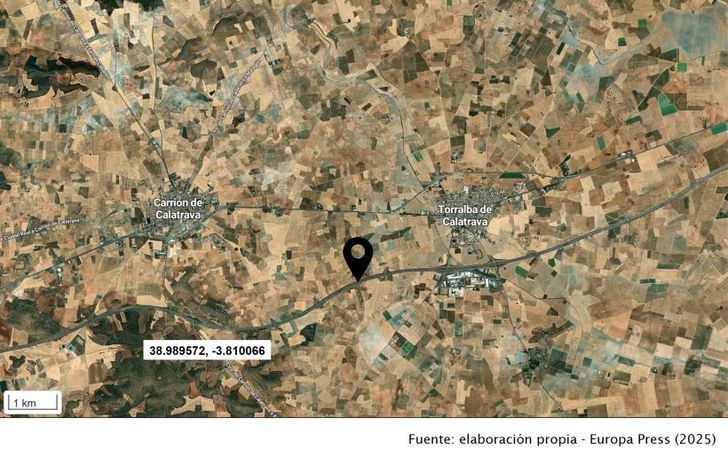 Accidente en Torralba de Calatrava: Tres jóvenes logran escapar del vehículo antes de la llegada de los bomberos