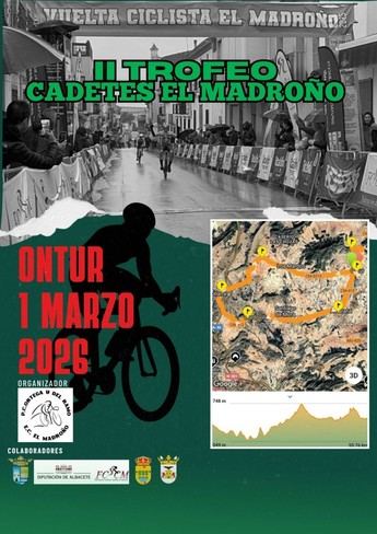 El II Trofeo Cadetes 'El Madroño' se celebrará en Ontur el 1 de marzo con un nuevo recorrido