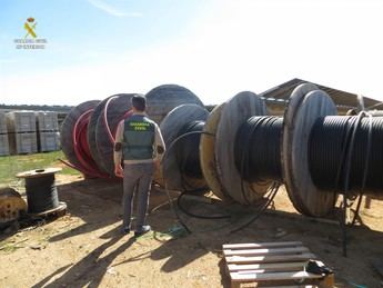 Cinco detenidos por robar 44.000 euros en cable de cobre en Cuenca