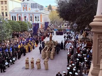 Albacete celebra un emotivo encuentro entre el Nazareno y la Verónica en Jueves Santo