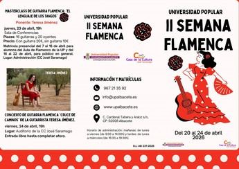 Albacete acogerá la II Semana Flamenca de la Universidad Popular del 20 al 24 de abril
