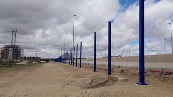 Instalan pantalla acústica en la N-322 de Albacete para reducir ruido tráfico