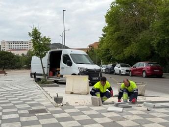 Rehabilitación de aceras en el Parque Santa Ana de Cuenca con inversión de 1,2 millones