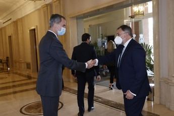 El alcalde de Cuenca asiste a la recepción del Rey con ciudades patrimonio