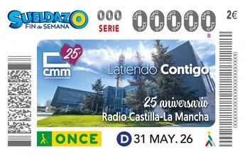 Radio Castilla-La Mancha celebra su 25 aniversario con un cupón de la ONCE