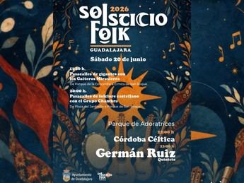 Guadalajara da la bienvenida al verano con el Solsticio Folk y un pasacalles de gigantes