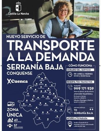 Nuevo servicio de transporte a la demanda inicia operaciones en la Serranía Baja conquense