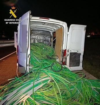 Detenidos dos hombres por robar 100.000 euros en cable de cobre en Chinchilla