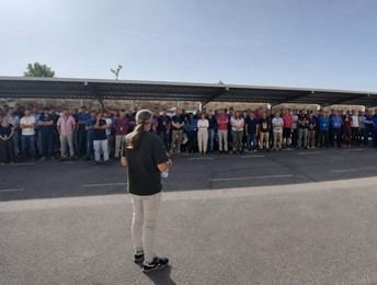 Trabajadores de Airbus Illescas protestan por recortes en teletrabajo