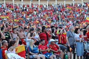 Pantalla gigante en Albacete para seguir el partido de la selección española en el Mundial