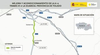 Mejoras en la A-4: licitación de 2,67 millones para Ocaña, Dosbarrios y La Guardia
