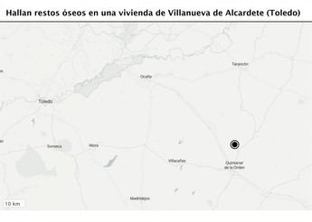 Restos óseos hallados en Villanueva de Alcardete; la Guardia Civil investiga