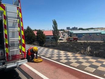 Incendio controlado en la Ronda Oeste de Cuenca