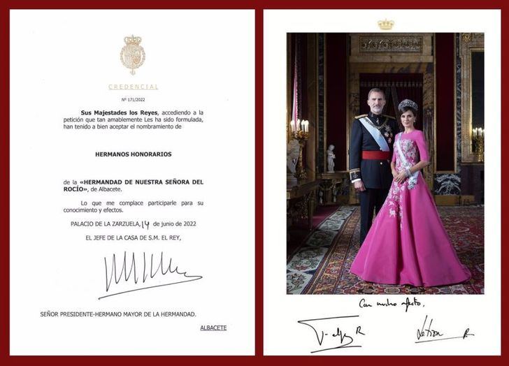 Los Reyes de España aceptan ser Hermanos Honorarios de la Hermandad de Nuestra Señora del Rocío de Albacete