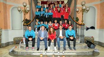 Recepción en la Diputación de Albacete a las gimnastas que sumaron varias medallas en el Nacional de Trampolín