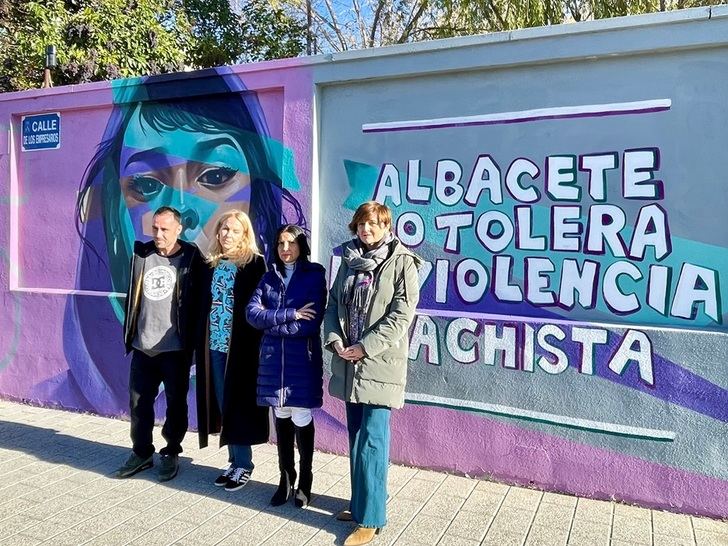 Inaugurado un grafiti en el Paseo de la Cuba como “un recordatorio permanente” para erradicar la violencia contra la mujer