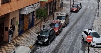 Impresionante granizada en Albacete que deja los suelos blanco