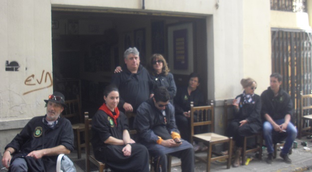 Imagen de archivo de peñistas de la Semana Santa de Hellín.