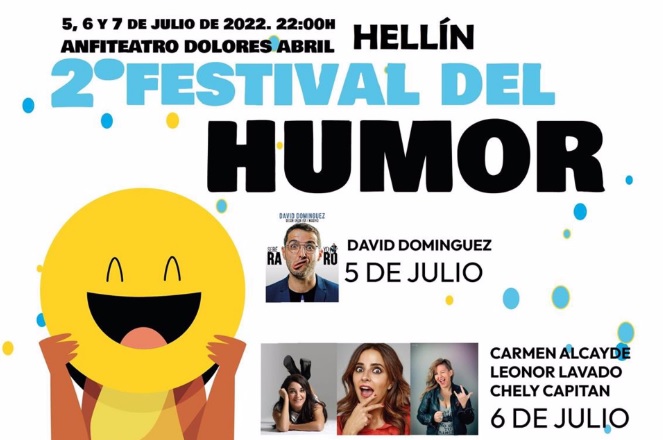 El II Festival del Humor de Hellín se celebrará el 5, 6 y 7 de julio con David Guapo y Leonor Lavado, entre otros