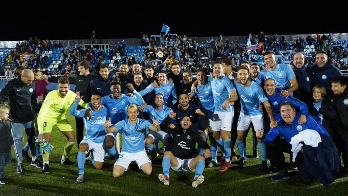 Alegría en el Ibiza tras eliminar al Albacete.