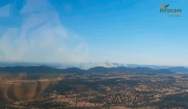 Imágenes del incendio de Almadén