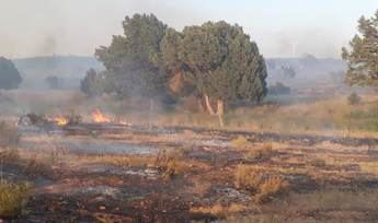 Continúan los trabajos para controlar y extinguir el incendio de El Bonillo (Albacete)