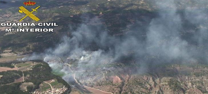 Investigan a un hombre por un incendio forestal que afectó al parque natural de Hoces del Cabriel