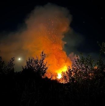 Un fuego afecta a una de las islas del Tajo en Toledo, provocado por los fuegos artificiales, según el PP