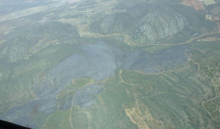 Imagen de otro incendio en la región, en Moral de Calatrava (Ciudad Real).