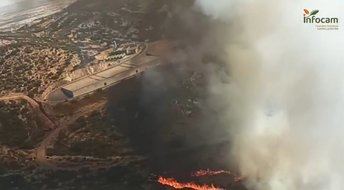 Incendio forestal en Puertollano moviliza a 80 personas y 22 medios para su extinción