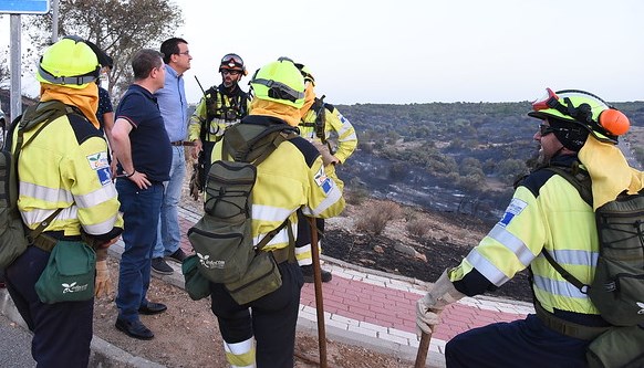 Controlado el incendio forestal de Toledo capital que se inició el viernes por la tarde