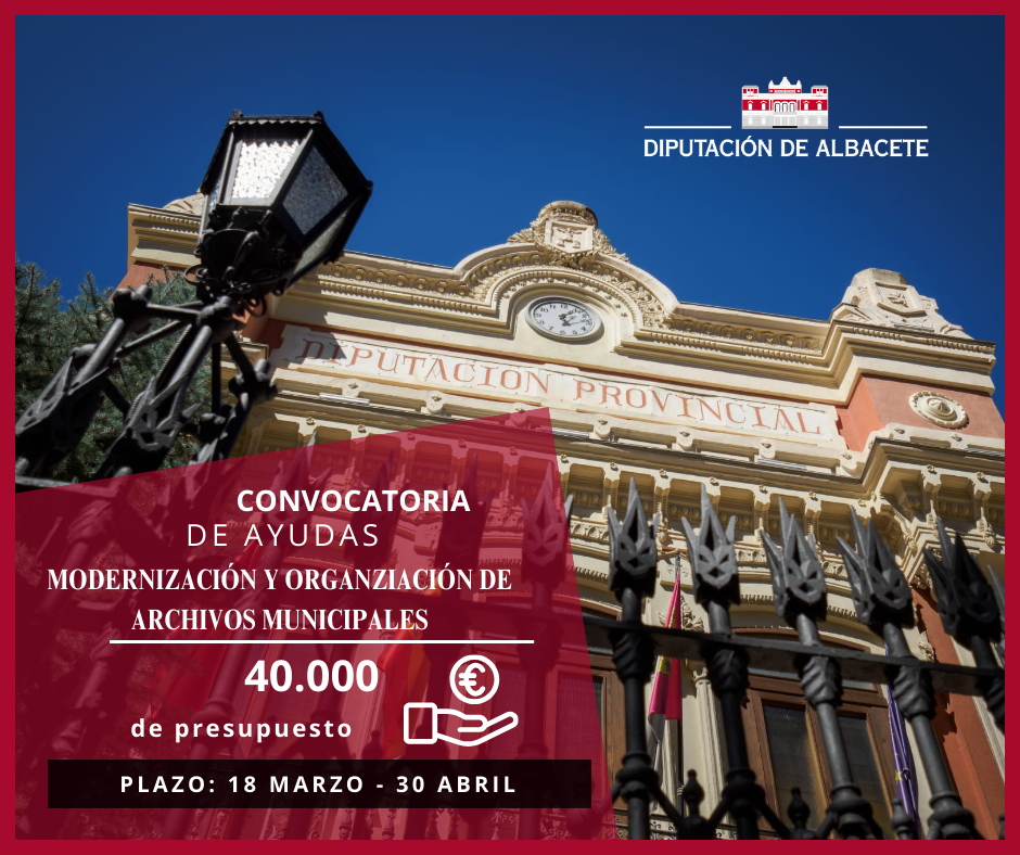La Diputación de Albacete lanza subvenciones de 40.000 euros para modernizar archivos municipales
