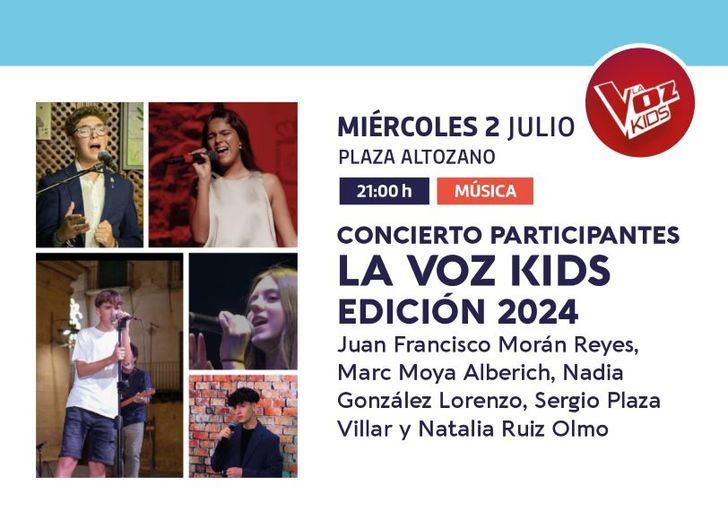 Concierto de La Voz Kids 2024 en la Plaza del Altozano: Talento emergente al aire libre