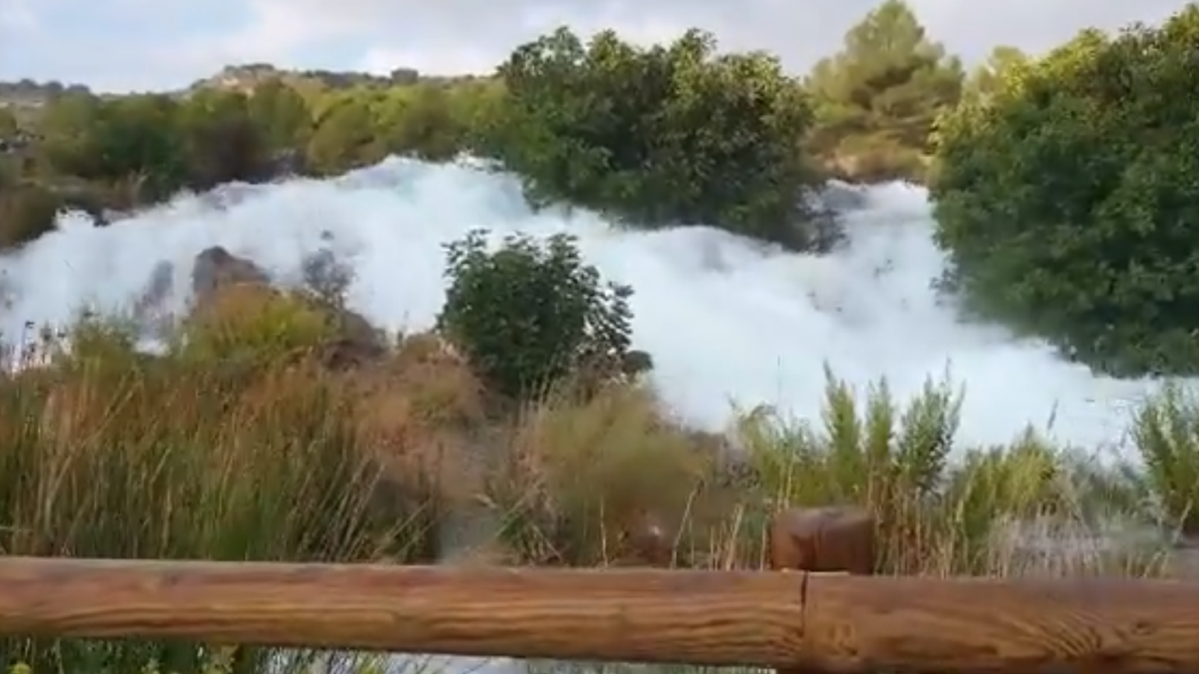 Las lluvias provocan una espectacular crecida de Las Lagunas de Ruidera