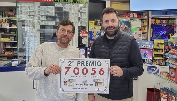 Parte del segundo premio de la Lotería Nacional de este sábado ha sido vendido en La Roda (Albacete)