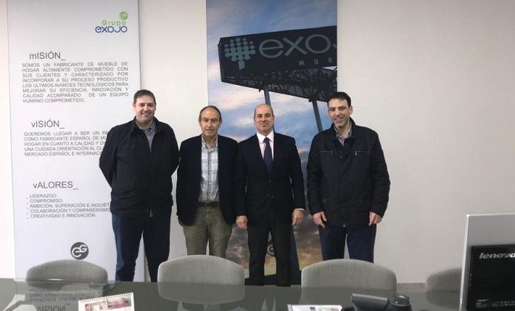 Visita de los responsables de empresas de la Junta a las instalaciones del Grupo Exojo de La Roda