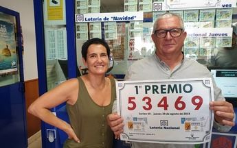 Hellín (Albacete), en la administración 2, vendió íntegramente el primer premio de la Lotería del Jueves