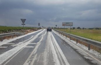 Granizada en Madrigueras y Lezuza y tromba de agua otra vez en Balazote (Albacete)