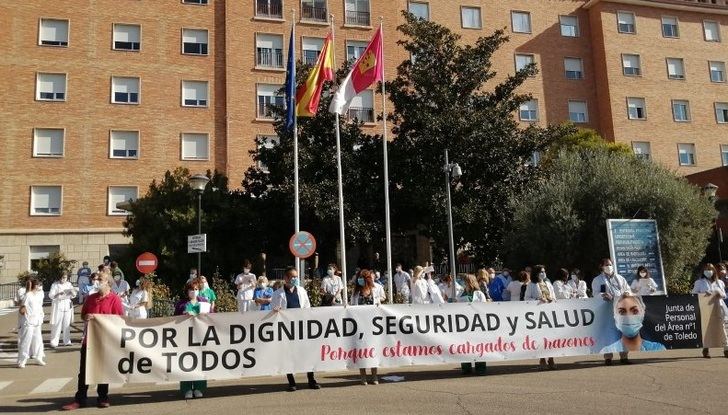 Imagen de una manifestación de empleados de sanidad de C-LM.